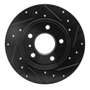 Buick Allure Brake Rotor (1) - Rear Left - R1 Concepts - Drilled & Slotted - Black - `04-`16
